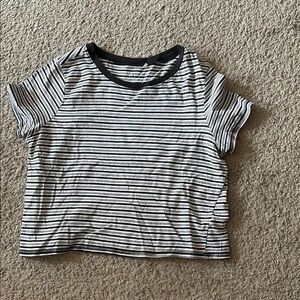 Striped Black and White Kids T-Shirt